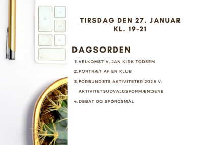 Indbydelse til virtuelt medlemsmøde