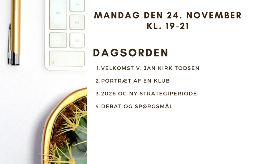 Virtuelt medlemsmøde, indbydelse