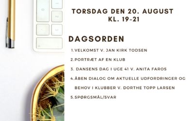 Indbydelse til virtuelt medlemsmøde den 20. august